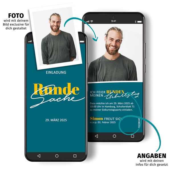 Digitale Einladung - Runde Sache