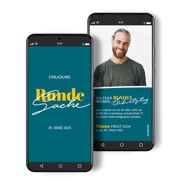 Digitale Einladung - Runde Sache