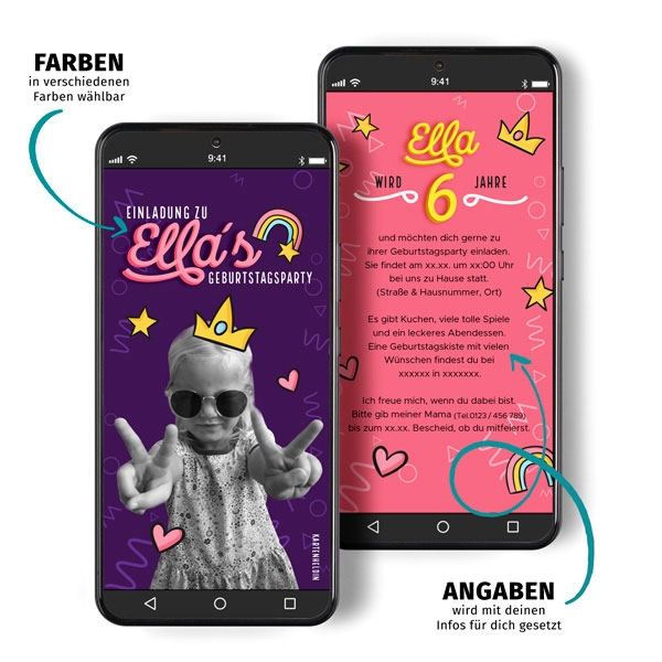 Digitale Einladung - Funky