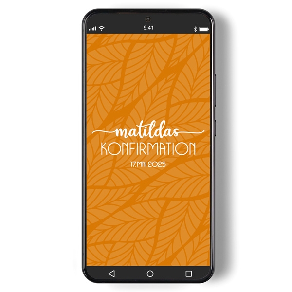 Digitale Einladung zur Konfirmation- Leaf
