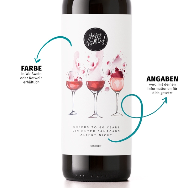 Flaschenaufkleber - Wein