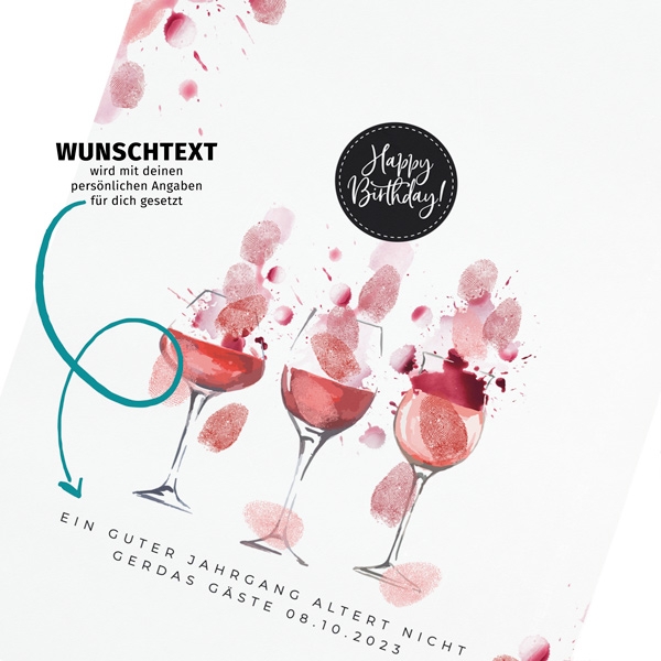 Wird mit deinem Wunschtext gesetzt