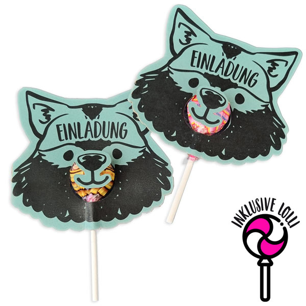 Einladung - Lolli - Waschbär