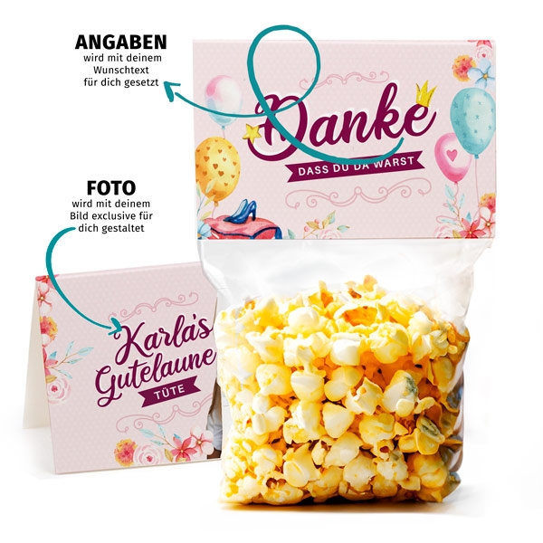Mitgebsel Design Prinzessin mit Foto und Wunschtext