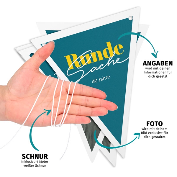 Wimpelkette - Runde Sache