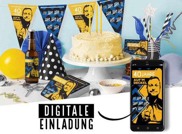 Digitale Einladung im passenden einheitlichen Design