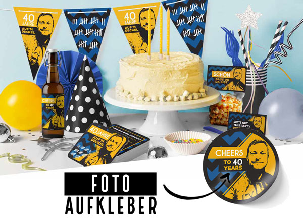 Aufkleber mit deinem Foto im passenden einheitlichen Design