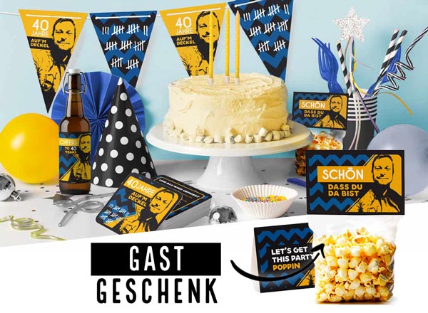 Gastgeschenk im passenden einheitlichen Design