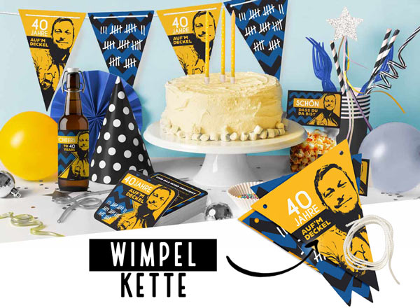 Wimpelkette im passenden einheitlichen Design